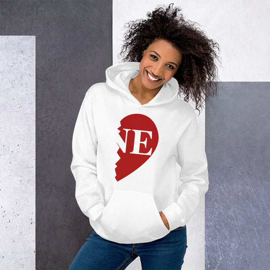 Unisex Right Side "ONE" Heart Hoodie