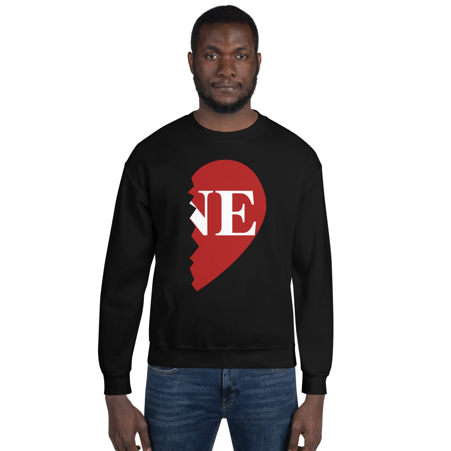 Unisex Right Side "ONE" Heart Sweatshirt