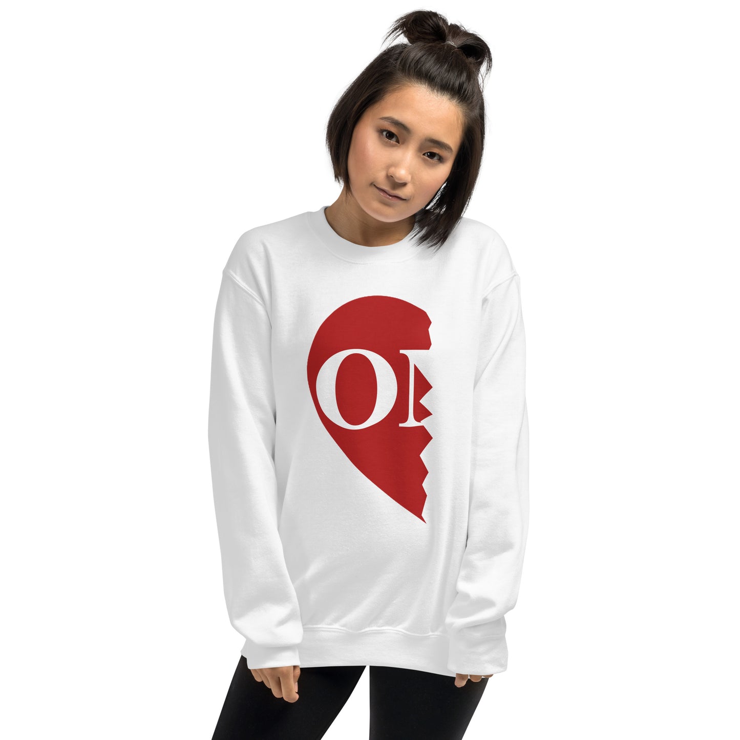 Unisex Left Side "ONE" Heart Sweatshirt