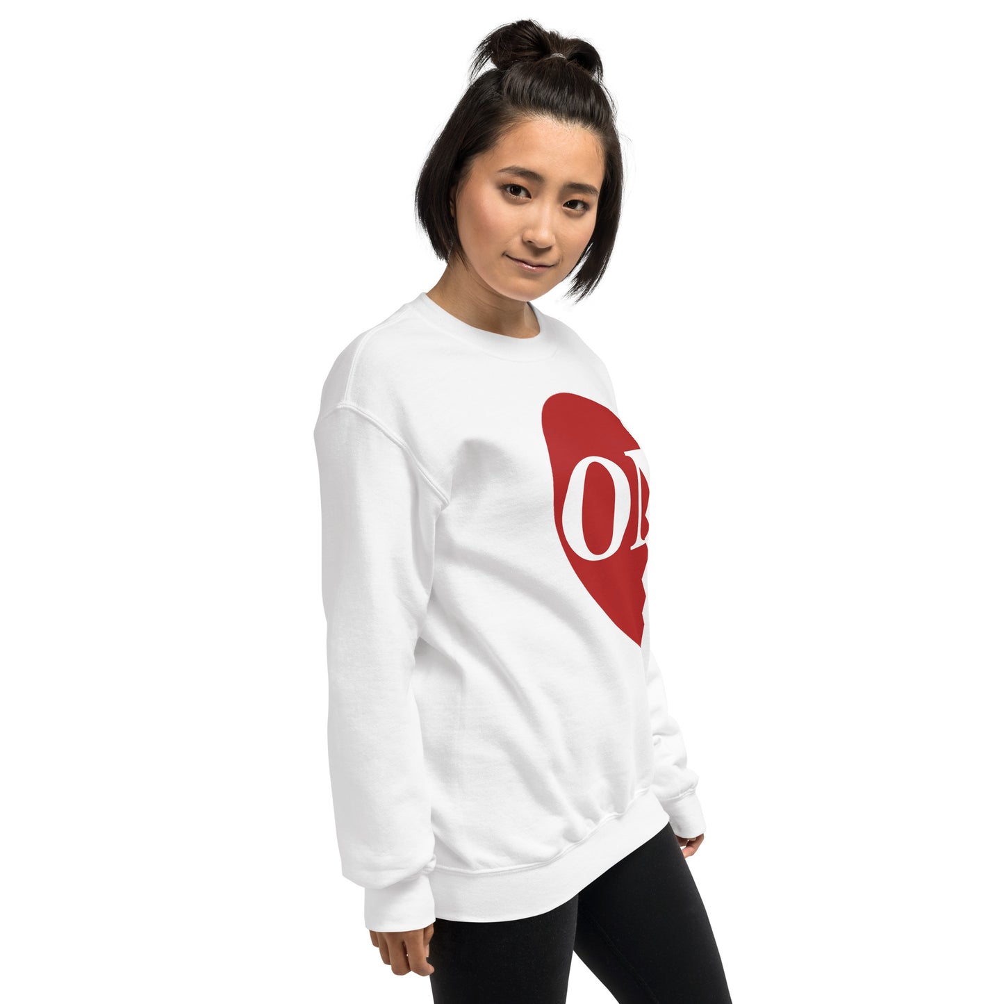 Unisex Left Side "ONE" Heart Sweatshirt