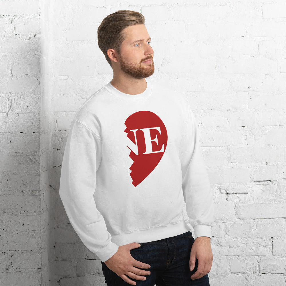 Unisex Right Side "ONE" Heart Sweatshirt