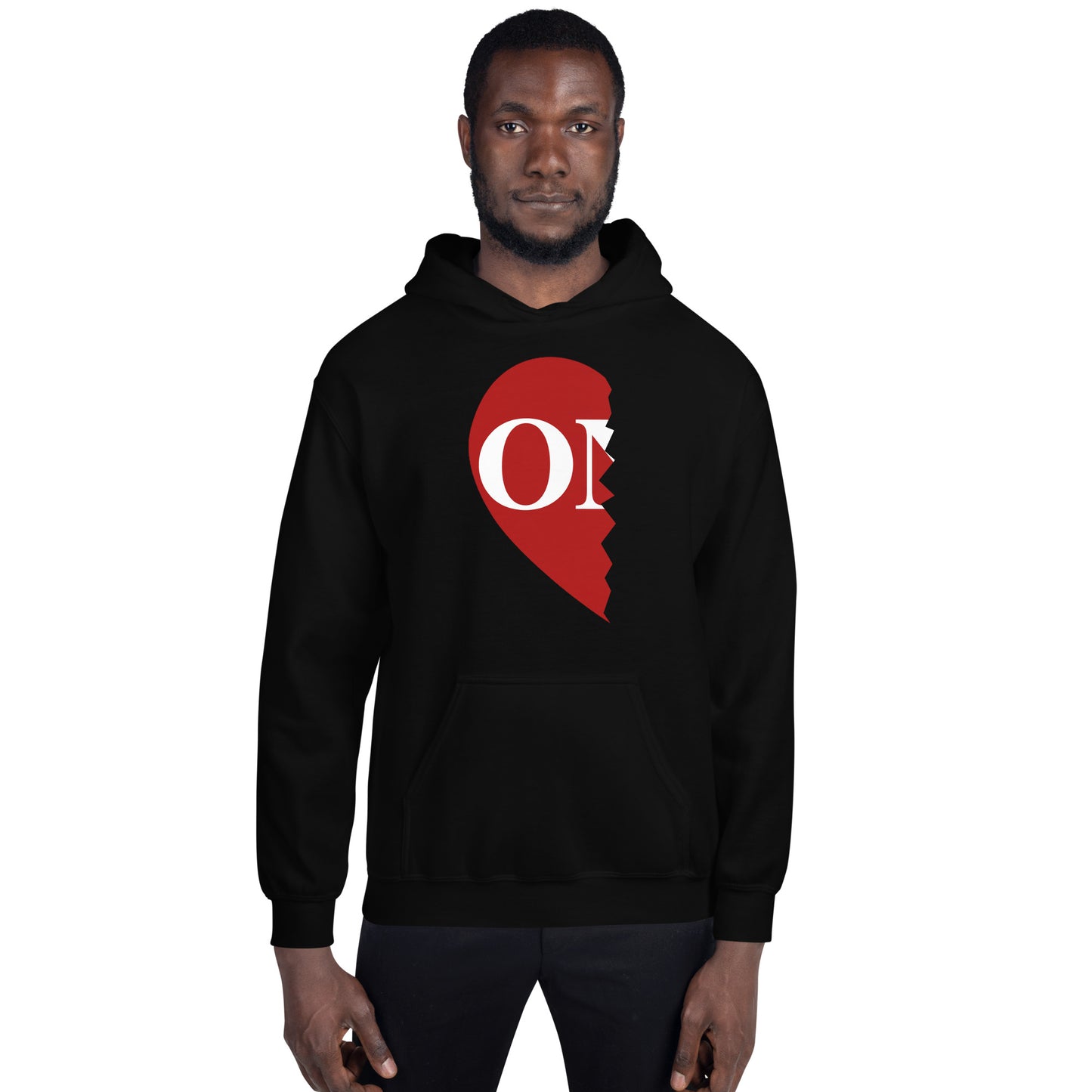 Unisex Left Side "ONE" Heart Hoodie