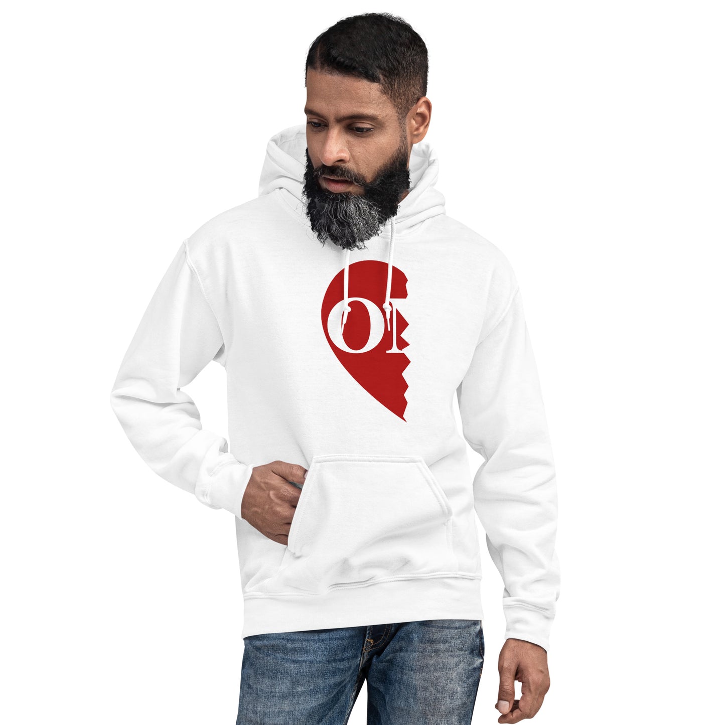 Unisex Left Side "ONE" Heart Hoodie