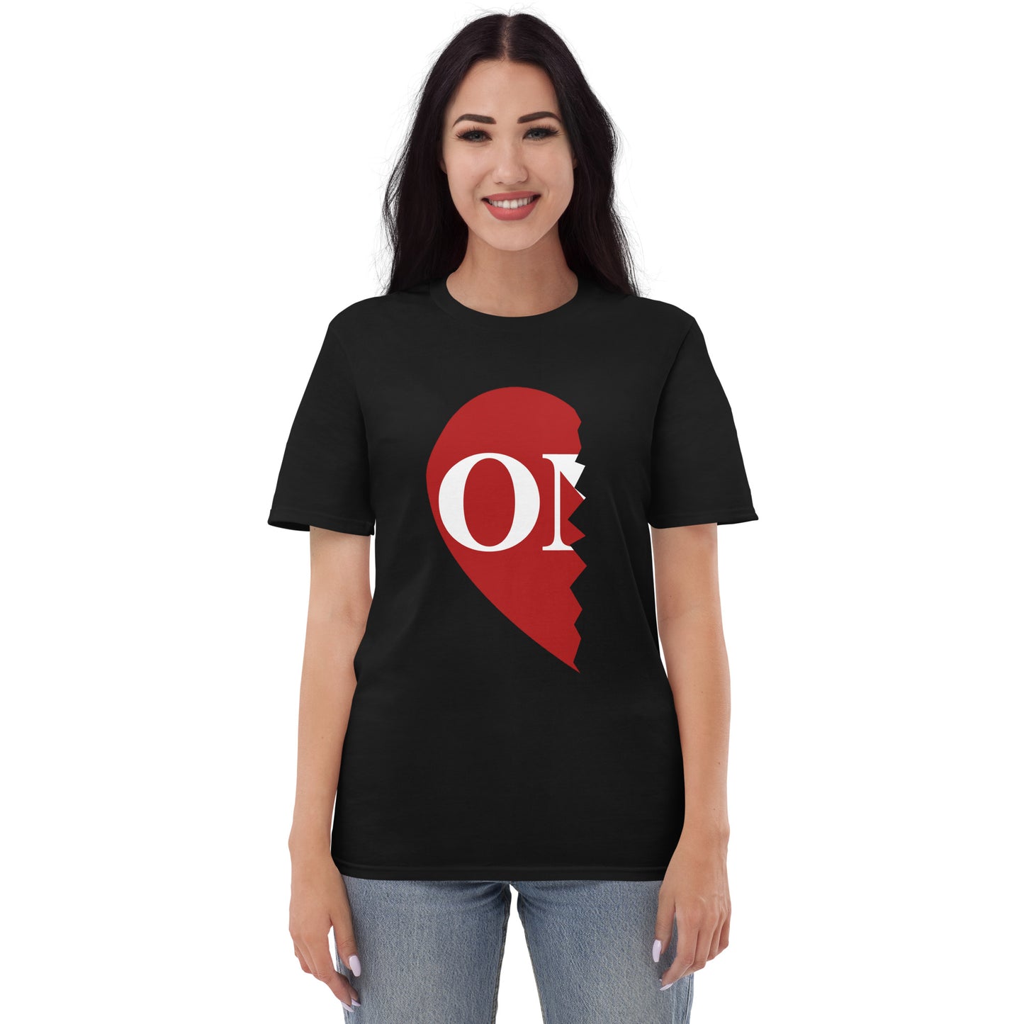 "ONE" Left Side Woman's Heart T-Shirt