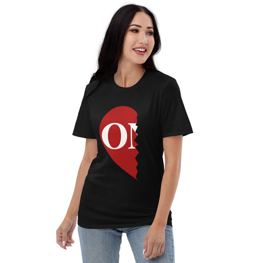 "ONE" Left Side Woman's Heart T-Shirt