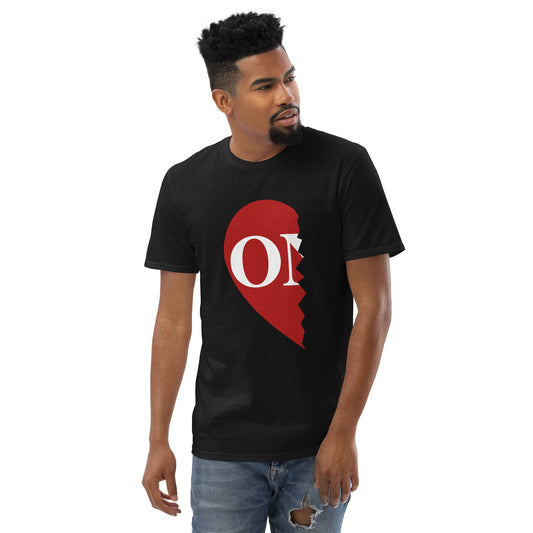 "ONE" Left Side Mens Heart T-Shirt