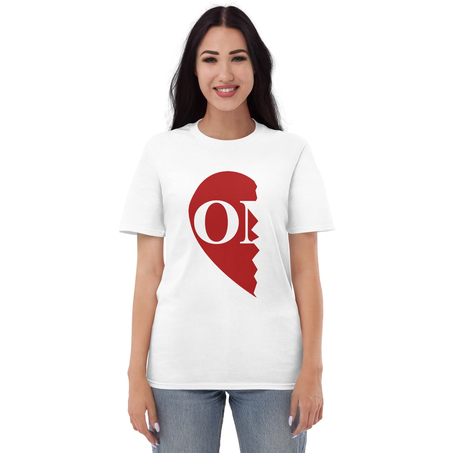 "ONE" Left Side Woman's Heart T-Shirt