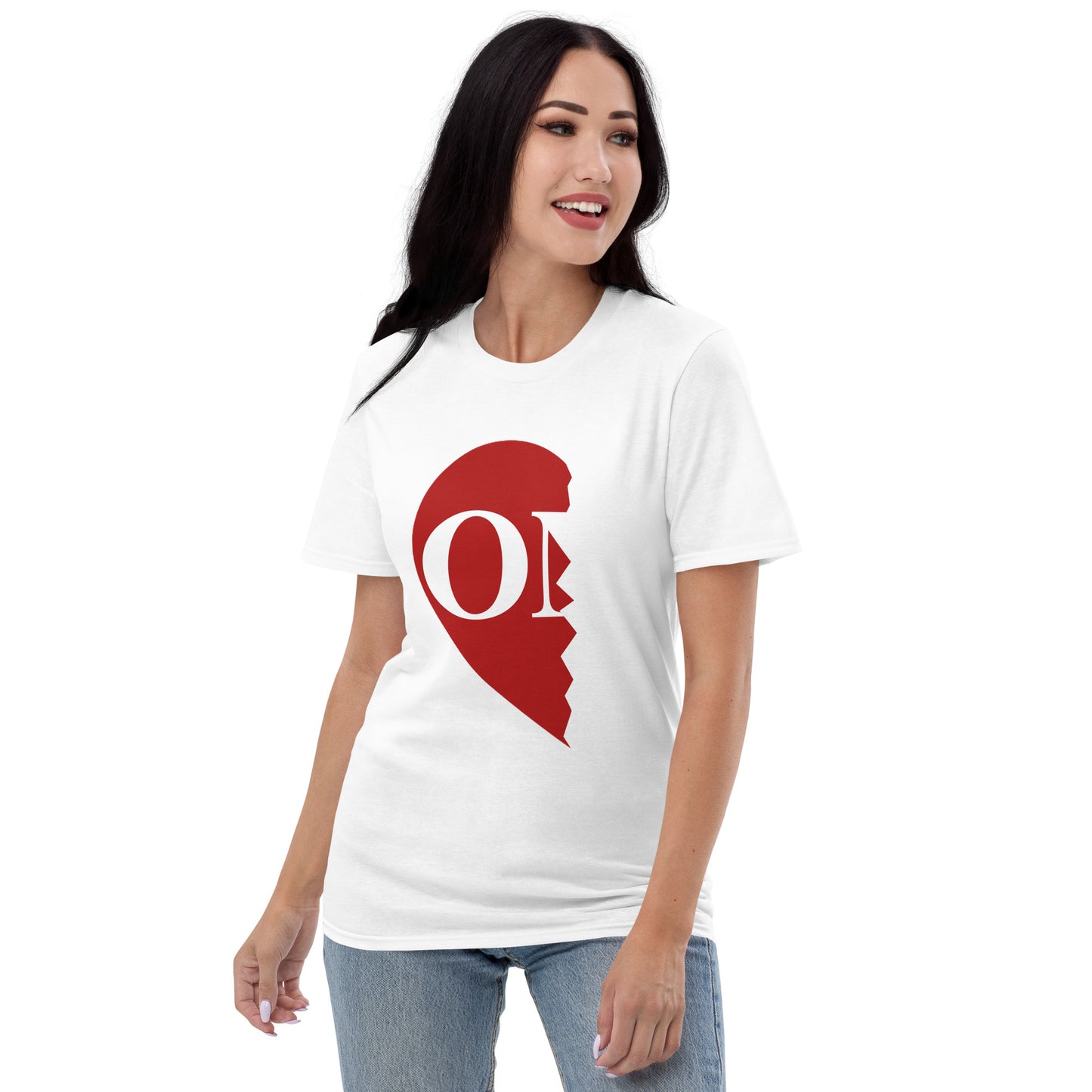 "ONE" Left Side Woman's Heart T-Shirt